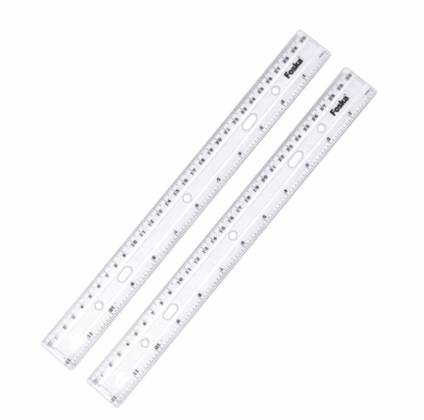 12" Clear Plastic Ruler