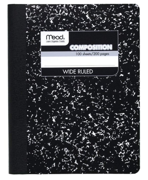 Marble Cover Notebook - Black
