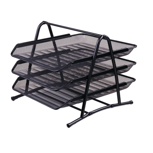 Deli 9181 Mesh 3 Tier Desk Tray