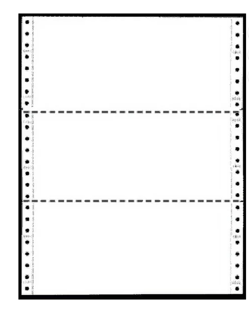 9-1/2" x 3-2/3" 3 Part Computer Paper