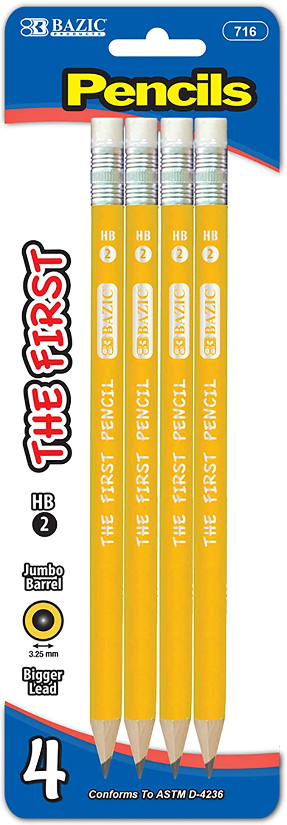 #2 HB Bazic Jumbo Pencil - 716 (Sharpened)