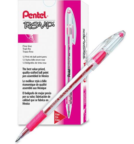 Pentel RSVP Ball Point - Fine Pink