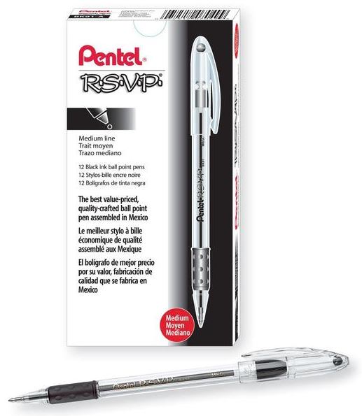 Pentel RSVP Ball Point -Medium Black