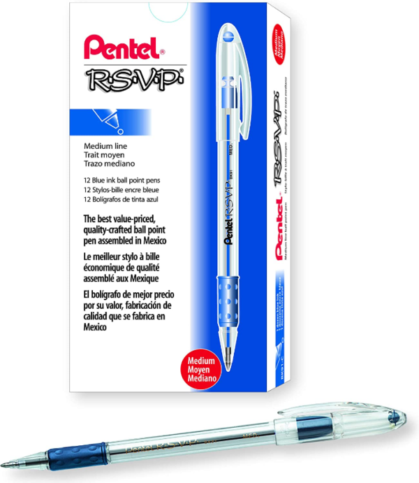 Pentel RSVP Ball Point -Medium Blue