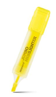 Monami Jumbo Highlighter (Transparent Barrel) - Yellow