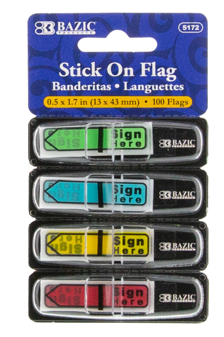 Bazic Sign Here Flags - 5172