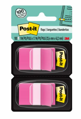 3M Post It Flags - Pink