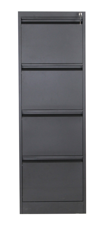 4 Drawer Vertical Filing Cabinet - Black