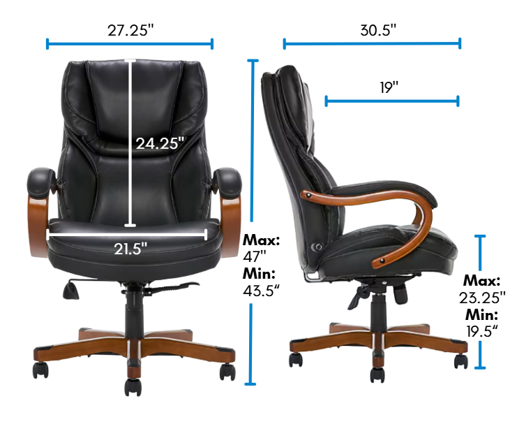 Econo 43506 Serta Big and Tall Executive Office Chair – 400lbs Weight Capacity 7